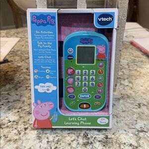 VTech Peppa Pig Let's Chat Learning Phone- New